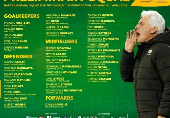 Squad Confirmed: Broos Picks 23 for Bafana Bafana vs. Panama Double-Header